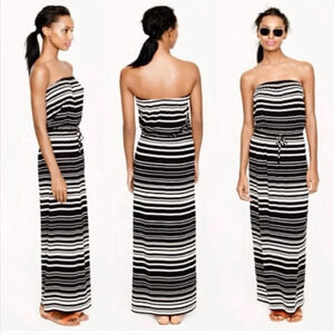 J. Crew Amie Strapless Striped Maxi Dress,Size XXS,Very Good Condition.Tie Waist